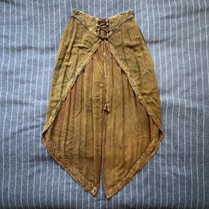 Boho Harem Wrap Pants Lace-Up Festival Yoga | 100% Rayon Made in Indonesia